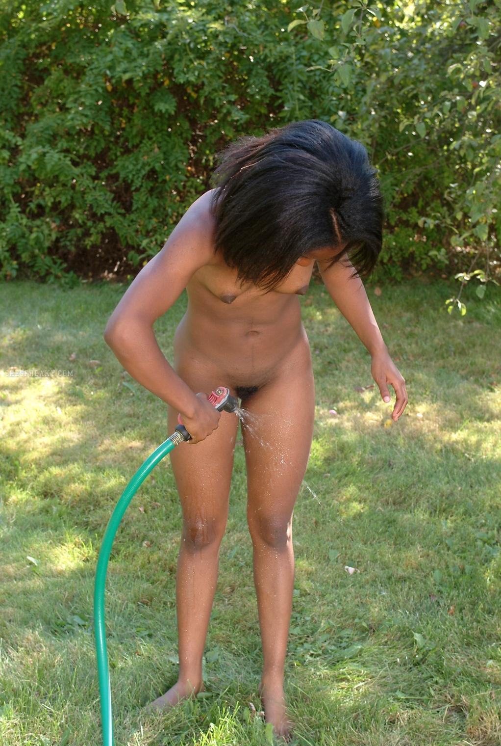Naked Women Doing Yard W picture